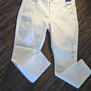 OLD NAVY "Rock Star Super Skinny" Mid-Rise White Denim Jeans NWT/SIZE 16